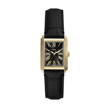 Load image into Gallery viewer, Carraway Three-Hand Black Croco Leather Watch