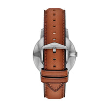 Load image into Gallery viewer, Minimalist Three-Hand Brown Leather Watch