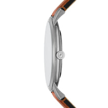 Load image into Gallery viewer, Minimalist Three-Hand Brown Leather Watch