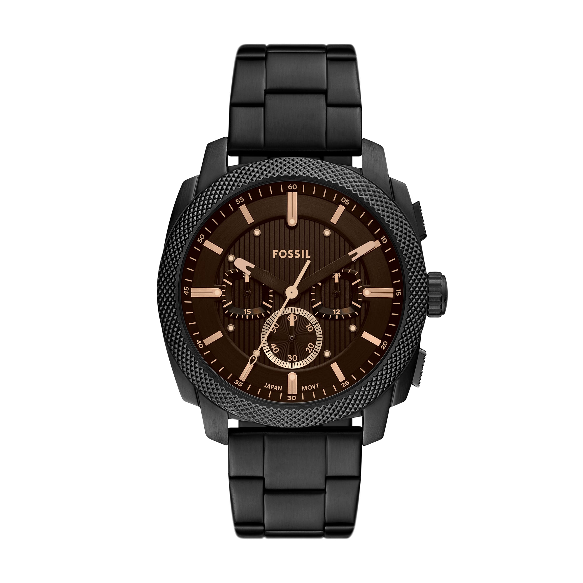 Analog Watch Commuter Chronograph Black Leather Watch Machine