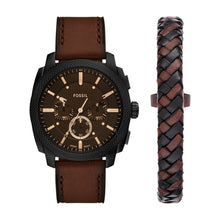 Load image into Gallery viewer, Machine Chronograph Brown Leather Watch and Bracelet Se
