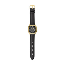 Load image into Gallery viewer, Crosby Three-Hand Black Leather Watch