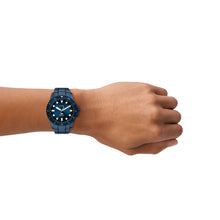 Load image into Gallery viewer, Fossil Blue Dive Three-Hand Navy Stainless Steel Watch