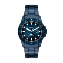 Load image into Gallery viewer, Fossil Blue Dive Three-Hand Navy Stainless Steel Watch