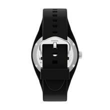 Load image into Gallery viewer, Everett Three-Hand Black Silicone Watch