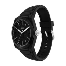 Load image into Gallery viewer, Everett Three-Hand Black Silicone Watch