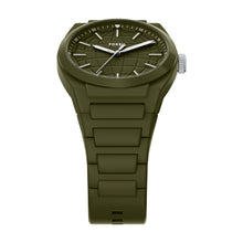 Load image into Gallery viewer, Everett Three-Hand Olive Silicone Watch