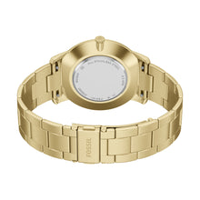 Load image into Gallery viewer, Minimalist Three-Hand Gold-Tone Stainless Steel Watch