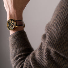 Load image into Gallery viewer, Townsman Big Tic 42mm Gunmetal Brown Leather Watch