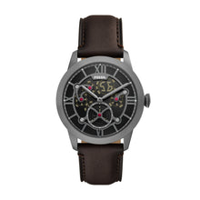 Load image into Gallery viewer, Townsman Big Tic 42mm Gunmetal Brown Leather Watch