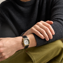 Load image into Gallery viewer, Harlow 33mm Three-Hand Black Leather Watch