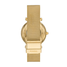 Load image into Gallery viewer, Carlie Automatic Gold-Tone Stainless Steel Mesh Watch