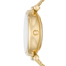 Load image into Gallery viewer, Carlie Automatic Gold-Tone Stainless Steel Mesh Watch