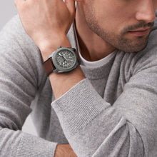 Load image into Gallery viewer, Machine Automatic Brown LiteHide™ Leather Watch