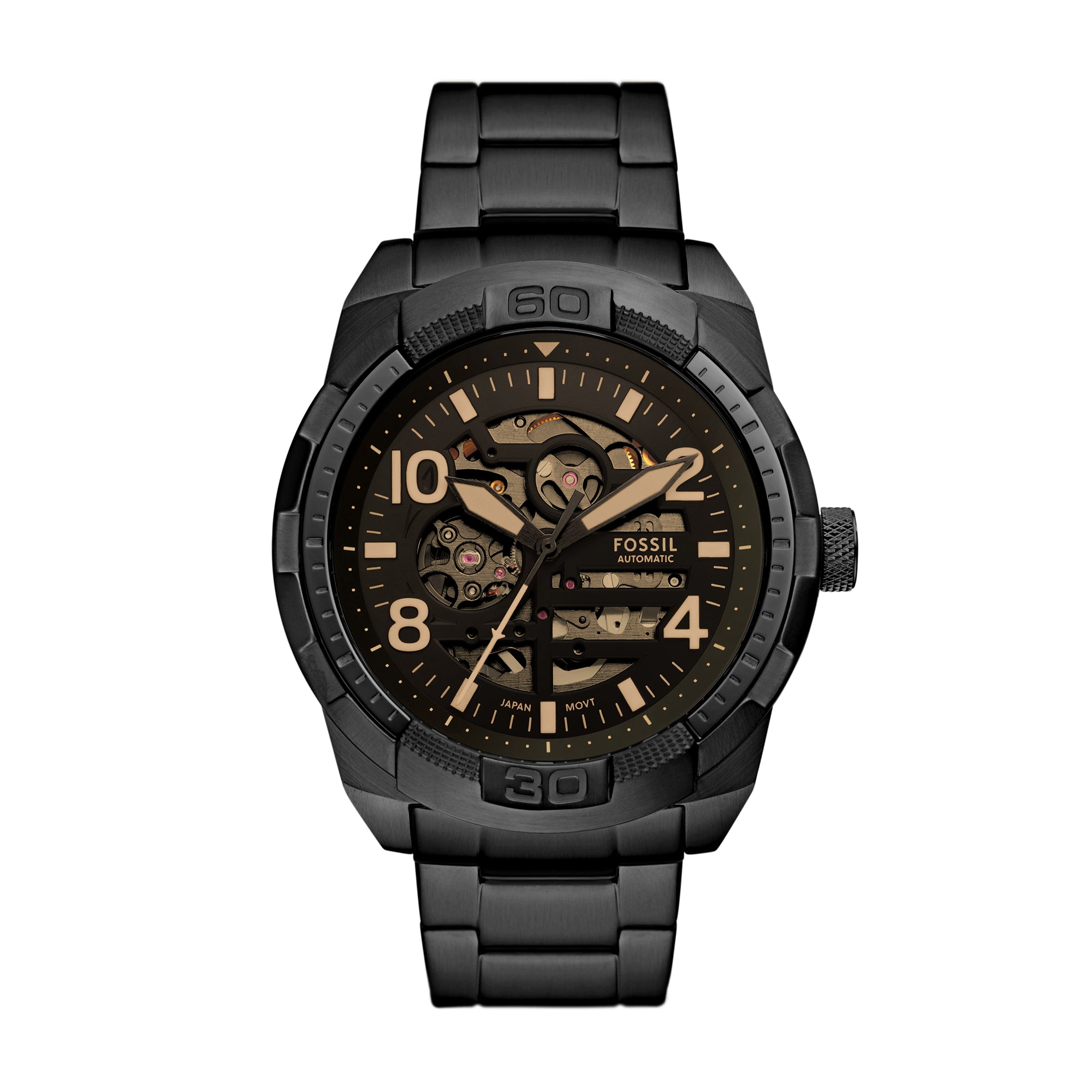 Fossil Bronson Automatic Black Stainless Steel Watch – Fossil Malaysia