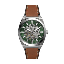 Load image into Gallery viewer, Everett Automatic Brown Leather Watch