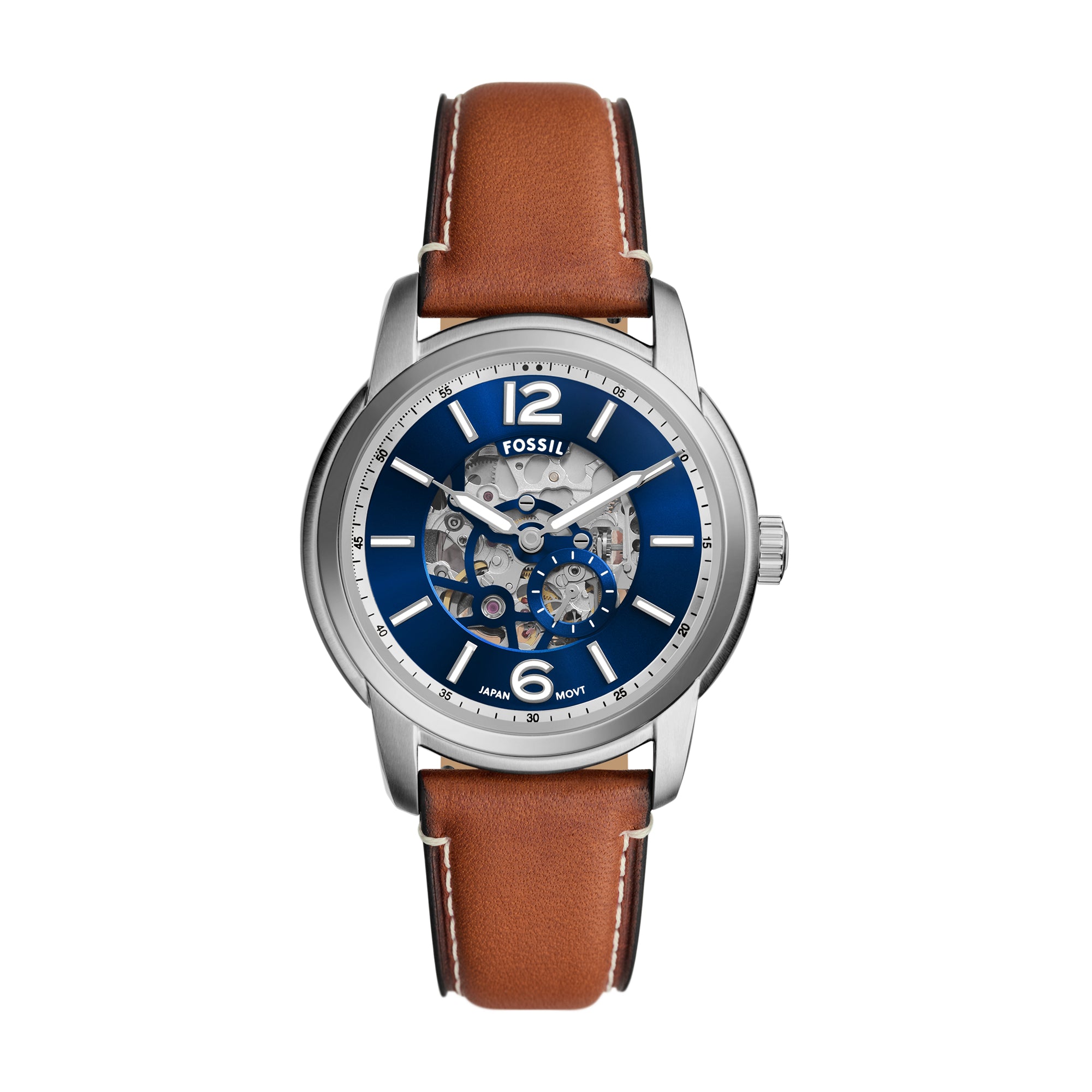 Buy ​Fossil Heritage Automatic Brown Leather Watch Online - Fossil