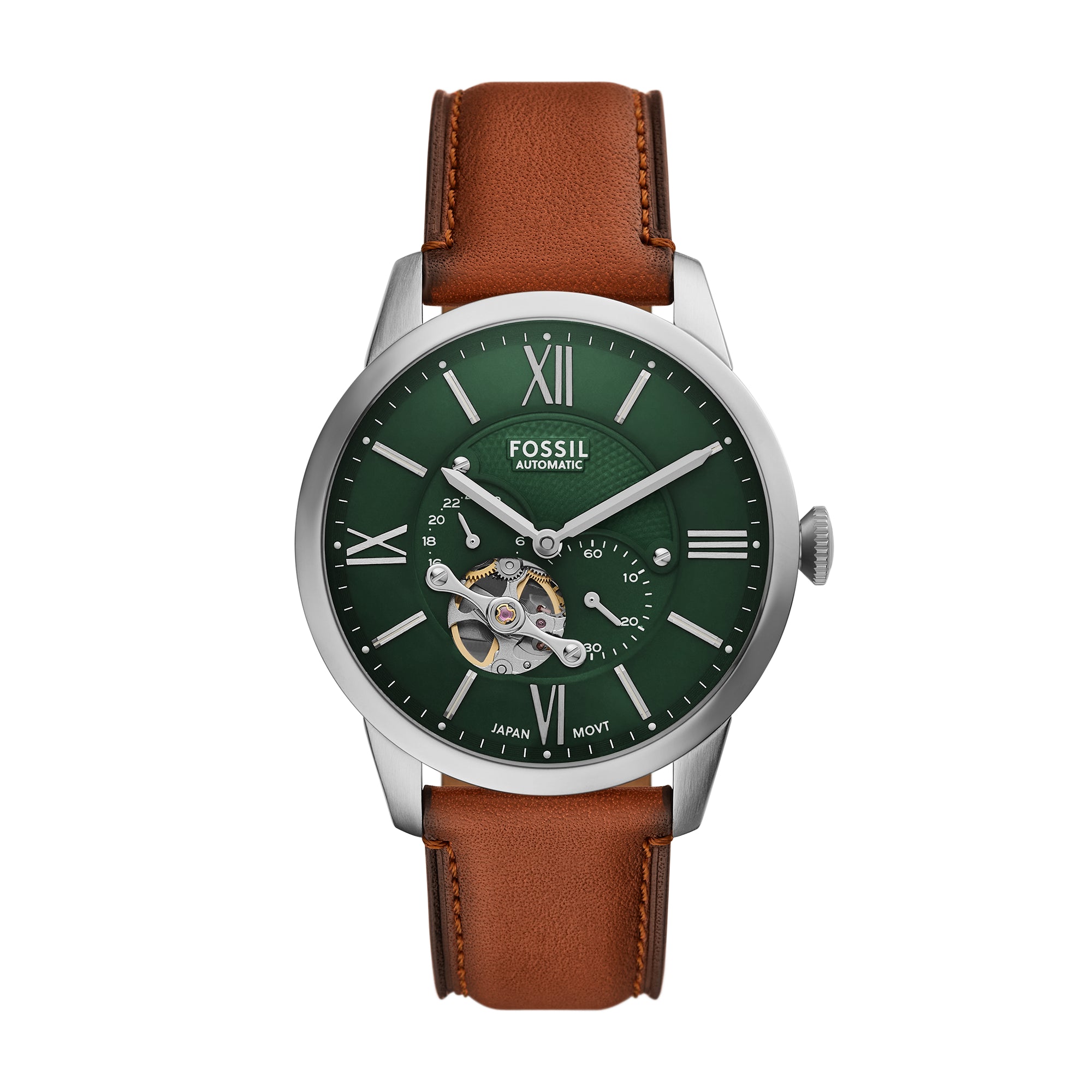 Townsman Multifunction Brown Leather Watch – Fossil Malaysia