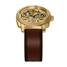 Load image into Gallery viewer, Machine Automatic Brown Leather Watch