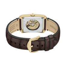 Load image into Gallery viewer, Carraway 30mm Automatic Brown Croco Leather Watch