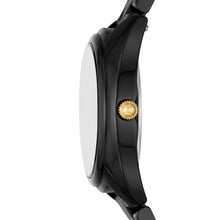 Load image into Gallery viewer, Gabby Three-Hand Date Black Stainless Steel and Ceramic Watch