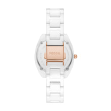 Load image into Gallery viewer, Gabby Three-Hand Date White Stainless Steel and Ceramic Watch