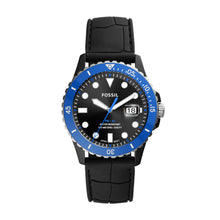Load image into Gallery viewer, FB-01 Three-Hand Date Black Silicone Watch
