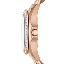 Load image into Gallery viewer, Riley Multifunction Rose-Tone & Sand Leather Watch