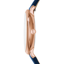 Load image into Gallery viewer, Jacqueline Navy Leather Watch