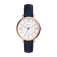 Load image into Gallery viewer, Jacqueline Navy Leather Watch