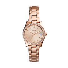 Load image into Gallery viewer, Scarlette Mini Three-Hand Date Rose Gold-Tone Stainless Steel Watch