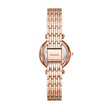 Load image into Gallery viewer, Carlie Mini Three-Hand Rose Gold-Tone Stainless Steel Watch