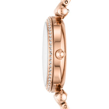 Load image into Gallery viewer, Carlie Mini Three-Hand Rose Gold-Tone Stainless Steel Watch