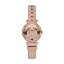 Load image into Gallery viewer, Carlie Mini Three-Hand Blush Leather Watch