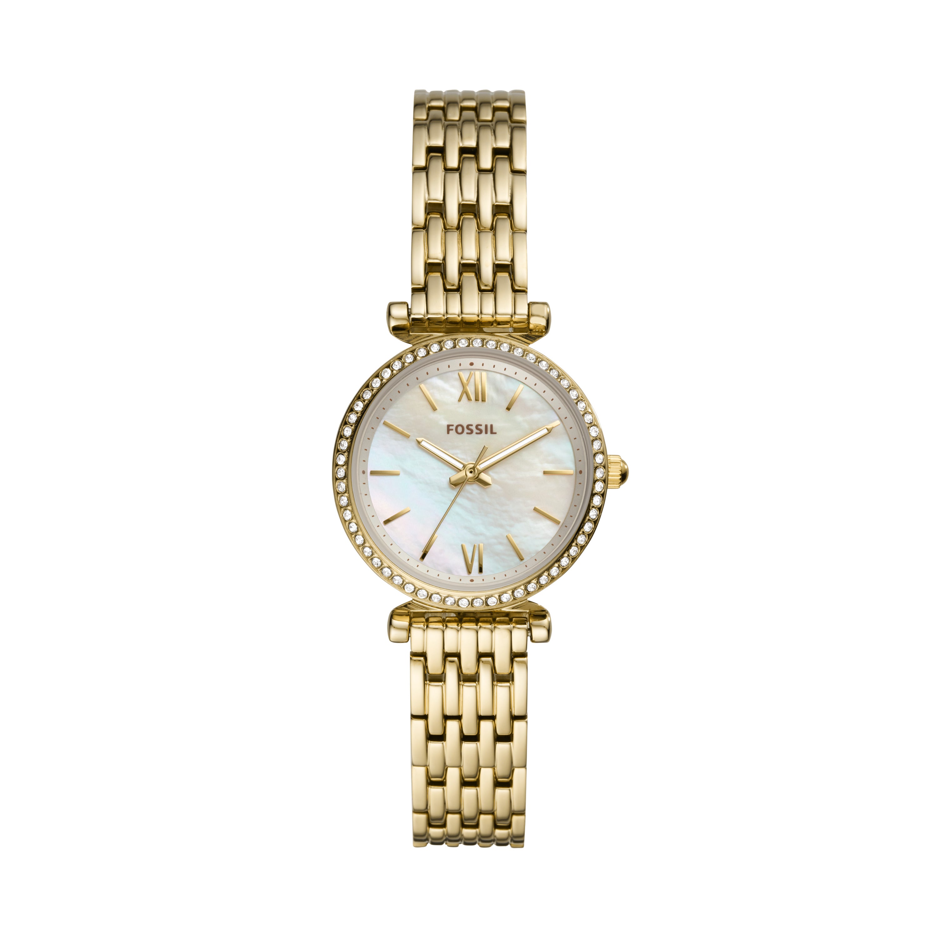 Fossil Carlie Mini Three-Hand Gold-Tone Stainless Steel Watch