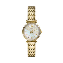 Load image into Gallery viewer, Carlie Mini Three-Hand Gold-Tone Stainless Steel Watch