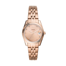 Load image into Gallery viewer, Scarlette Mini Three-Hand Date Rose Gold-Tone Stainless Steel Watch