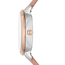 Load image into Gallery viewer, Jacqueline Three-Hand Pink Leather Watch