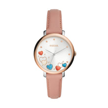 Load image into Gallery viewer, Jacqueline Three-Hand Pink Leather Watch