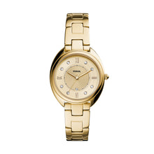 Load image into Gallery viewer, Gabby Three-Hand Date Gold-Tone Stainless Steel Watch