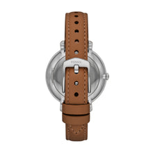 Load image into Gallery viewer, Jacqueline Solar Brown Leather Watch