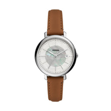 Load image into Gallery viewer, Jacqueline Solar Brown Leather Watch