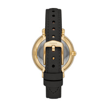 Load image into Gallery viewer, Jacqueline Solar Black Leather Watch