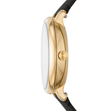 Load image into Gallery viewer, Jacqueline Solar Black Leather Watch