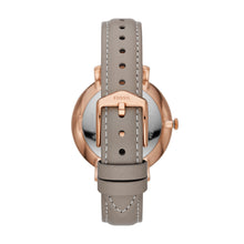 Load image into Gallery viewer, Jacqueline Multifunction Gray Leather Watch