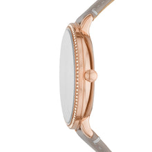 Load image into Gallery viewer, Jacqueline Multifunction Gray Leather Watch