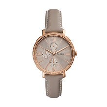 Load image into Gallery viewer, Jacqueline Multifunction Gray Leather Watch