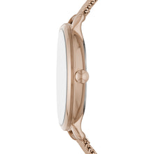 Load image into Gallery viewer, Jacqueline Three-Hand Salted Caramel Stainless Steel Mesh Watch