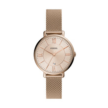 Load image into Gallery viewer, Jacqueline Three-Hand Salted Caramel Stainless Steel Mesh Watch