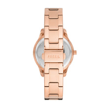 Load image into Gallery viewer, Stella Three-Hand Date Rose Gold-Tone Stainless Steel Watch